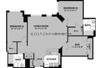 Waltham Nice 2 Bed 1 Bath available on Hope Ave in Waltham  - $3,082