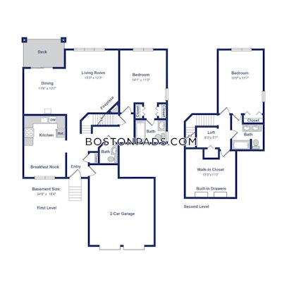 Waltham Apartment for rent 2 Bedrooms 2 Baths - $2,695